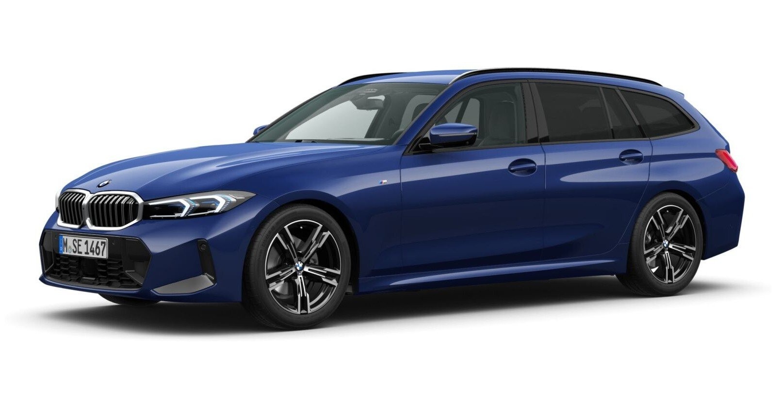 BMW 320d xDrive Touring in Blau von vorne BMW 320d xDrive Touring in Blau von vorne