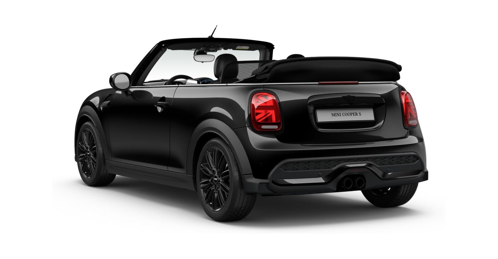 MINI MINI Cabrio in Schwarz von hinten