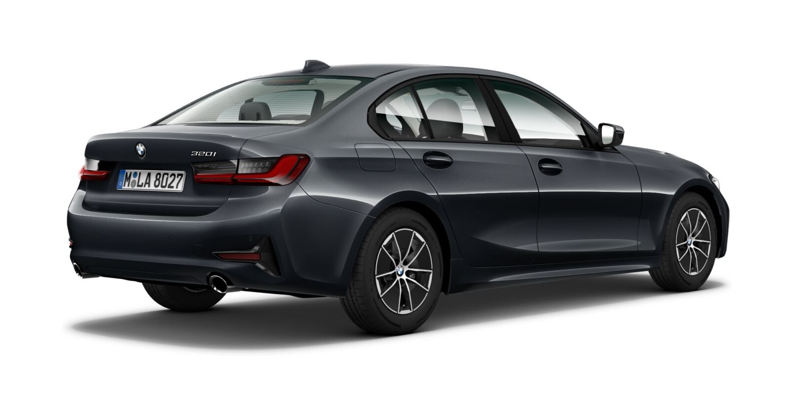 BMW BMW 3er in Grau von hinten BMW BMW 3er in Grau von hinten