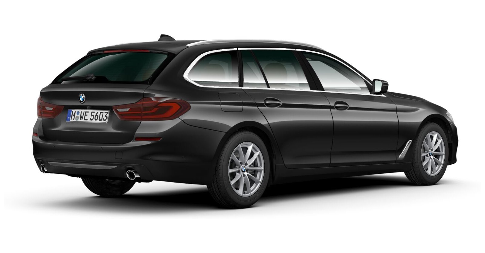 BMW BMW 5er in Grau von hinten BMW BMW 5er in Grau von hinten