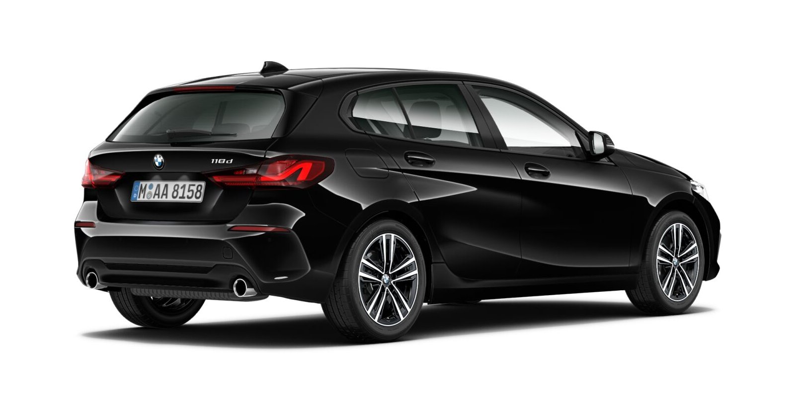 BMW BMW 1er in Schwarz von hinten BMW BMW 1er in Schwarz von hinten