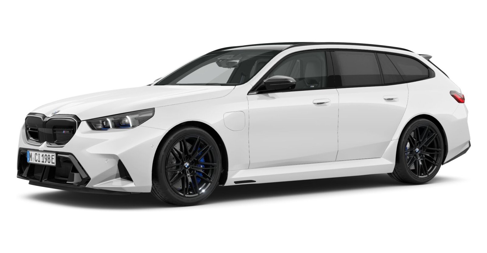 BMW M5 Touring in Weiß von vorne