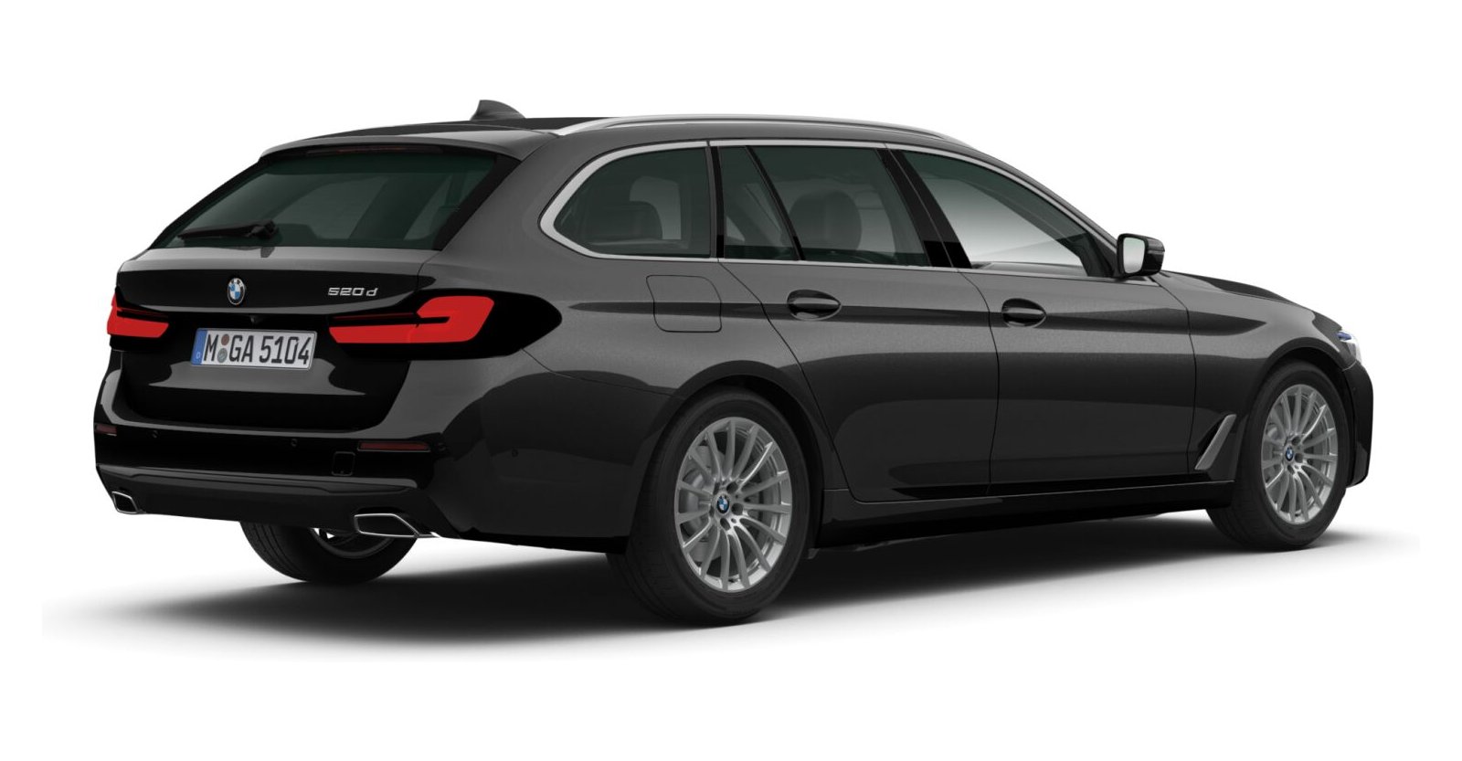 BMW BMW 5er in Schwarz von hinten BMW BMW 5er in Schwarz von hinten