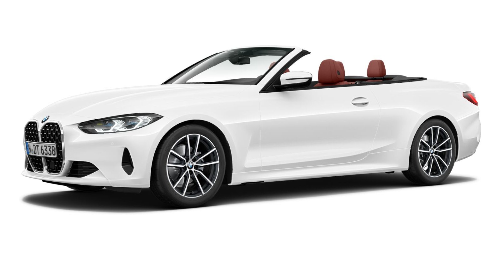 BMW 430i xDrive Cabrio in Weiß von vorne BMW 430i xDrive Cabrio in Weiß von vorne