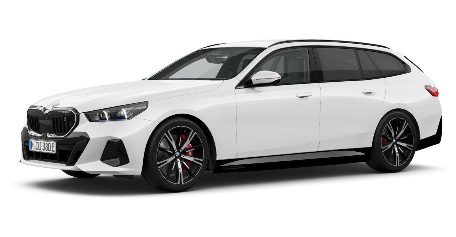 BMW i5 eDrive40 Touring in Weiß von vorne