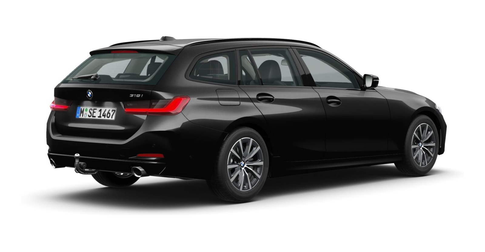 BMW BMW 3er in Schwarz von hinten BMW BMW 3er in Schwarz von hinten