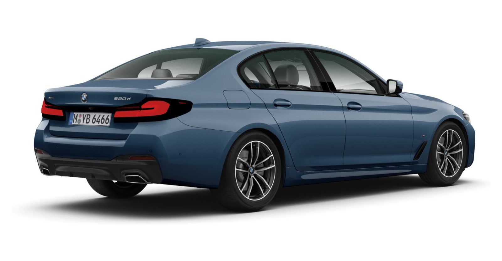 BMW BMW 5er in Blau von hinten BMW BMW 5er in Blau von hinten