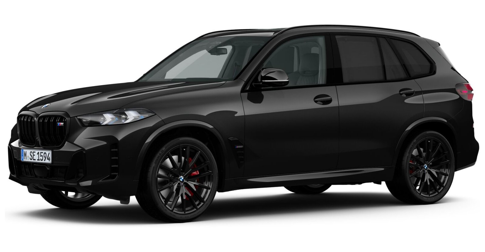 BMW X5 M60i xDrive in Schwarz von vorne BMW X5 M60i xDrive in Schwarz von vorne