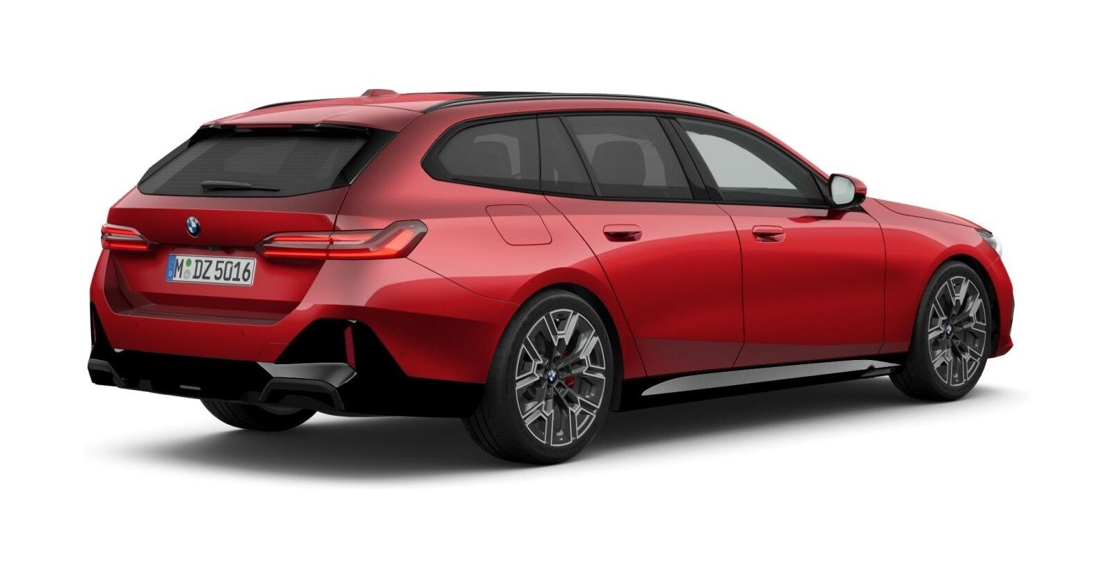 BMW BMW 5er in Rot von hinten BMW BMW 5er in Rot von hinten