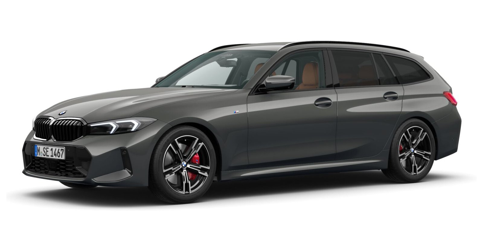 BMW 320d xDrive Touring in Grau von vorne BMW 320d xDrive Touring in Grau von vorne