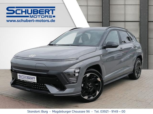 HYUNDAI KONA Elektro in Grau von vorne