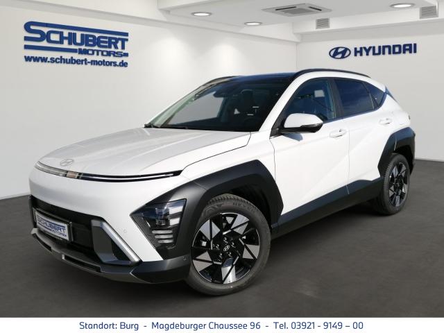 HYUNDAI KONA in Weiß von vorne HYUNDAI KONA in Weiß von vorne