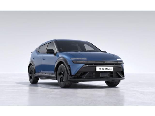 HYUNDAI IONIQ 3 in Blau von vorne HYUNDAI IONIQ 3 in Blau von vorne