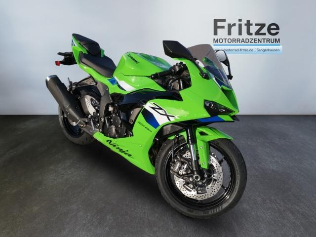 KAWASAKI Ninja ZX-6R in Grün von vorne KAWASAKI Ninja ZX-6R in Grün von vorne