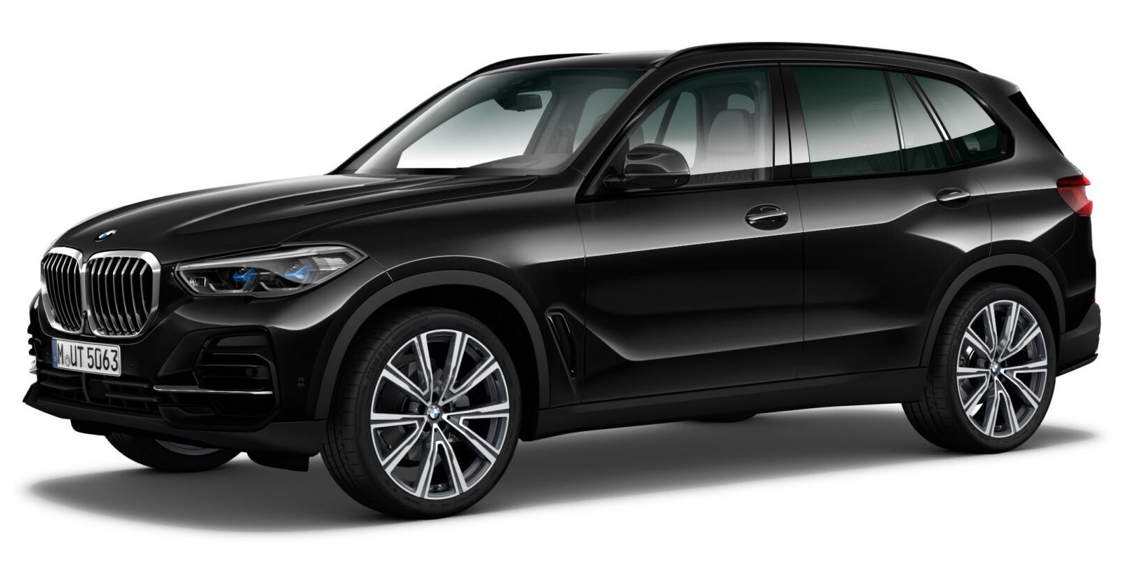 BMW X5 xDrive40d in Schwarz von vorne BMW X5 xDrive40d in Schwarz von vorne