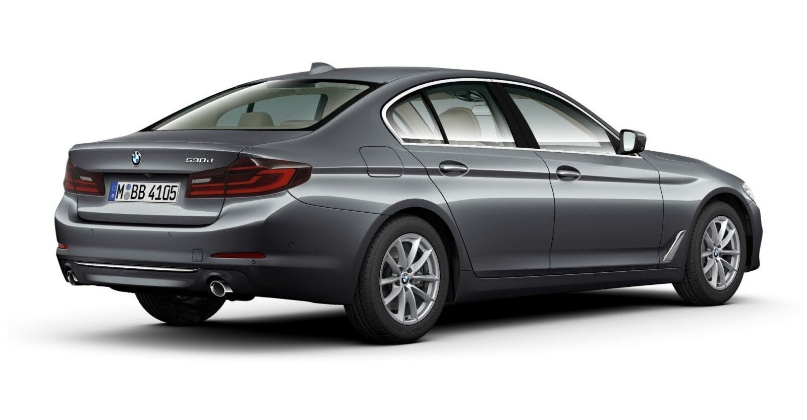 BMW BMW 5er in Grau von hinten BMW BMW 5er in Grau von hinten