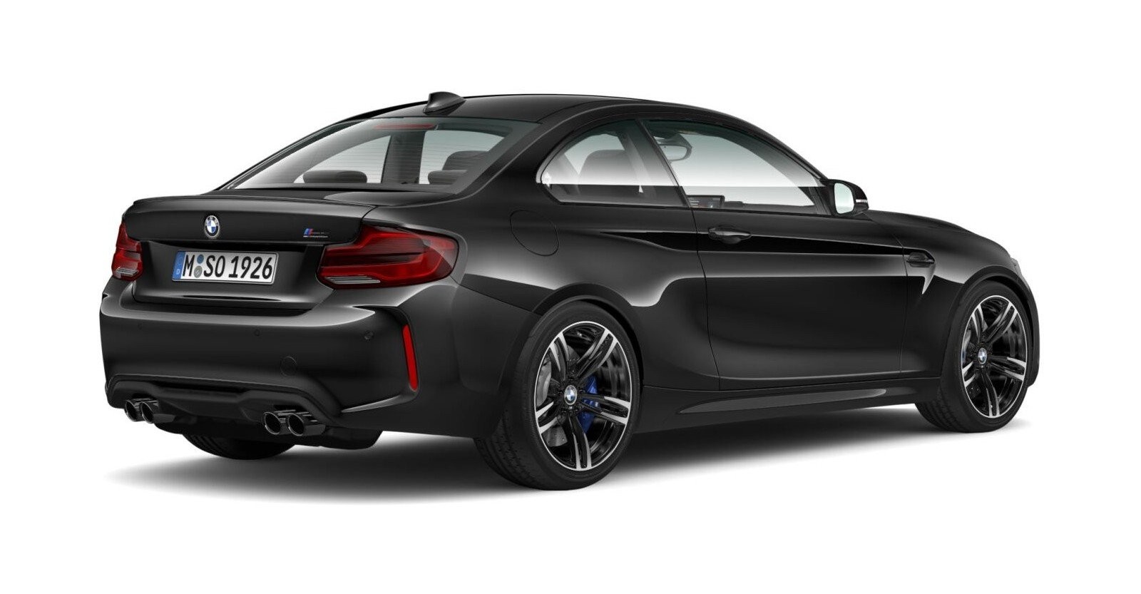 BMW BMW M in Schwarz von hinten