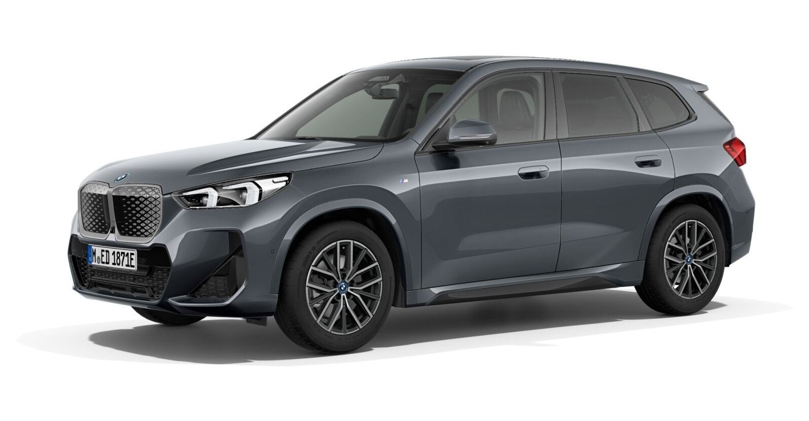 BMW iX1 xDrive30 in Grau von vorne