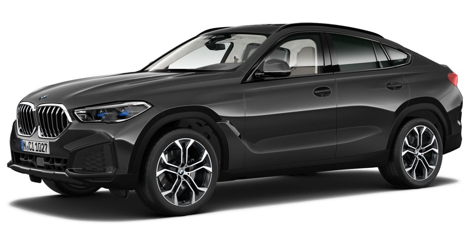 BMW X6 xDrive30d in Grau von vorne BMW X6 xDrive30d in Grau von vorne