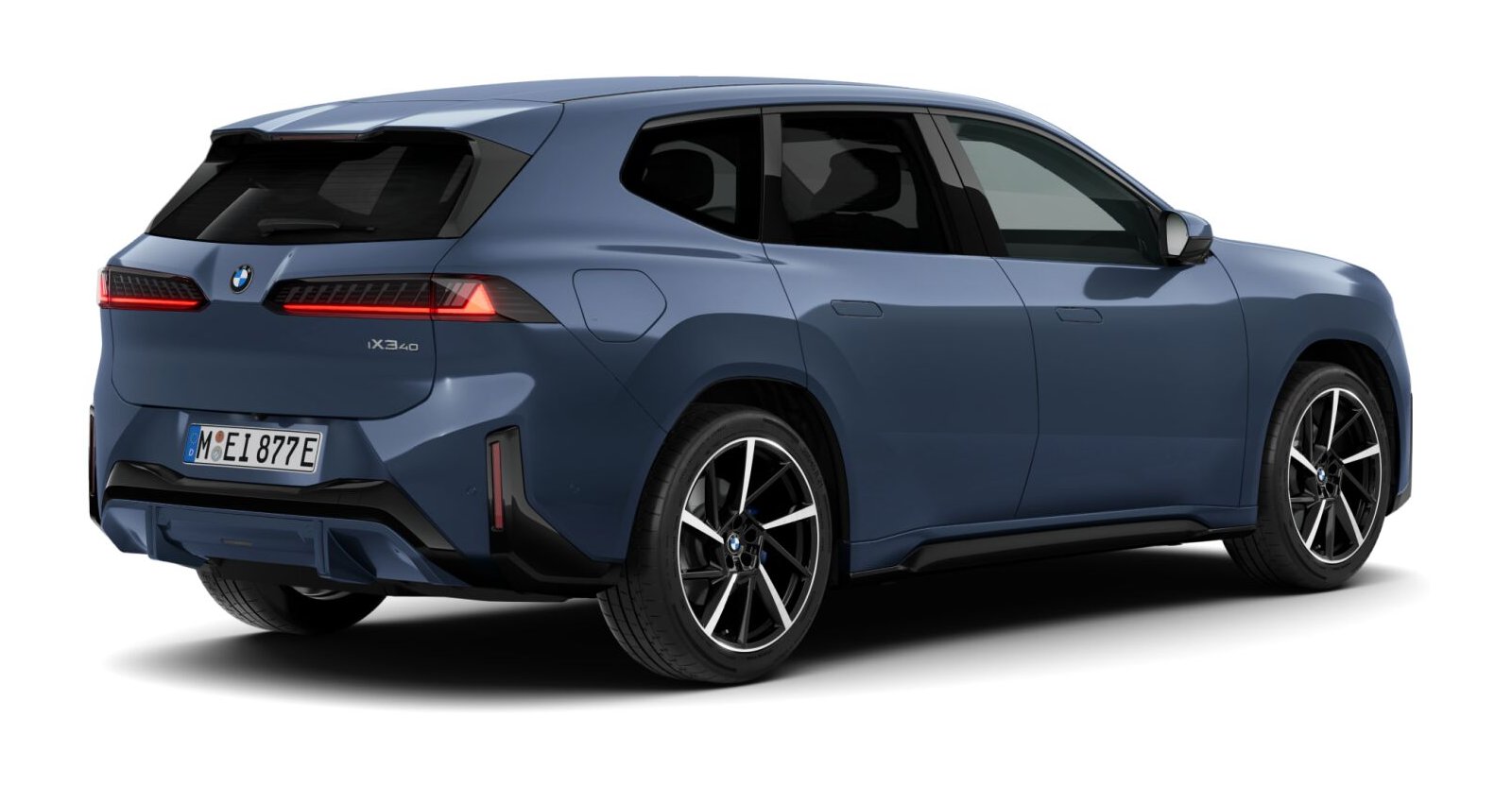 BMW BMW I in Blau von hinten BMW BMW I in Blau von hinten