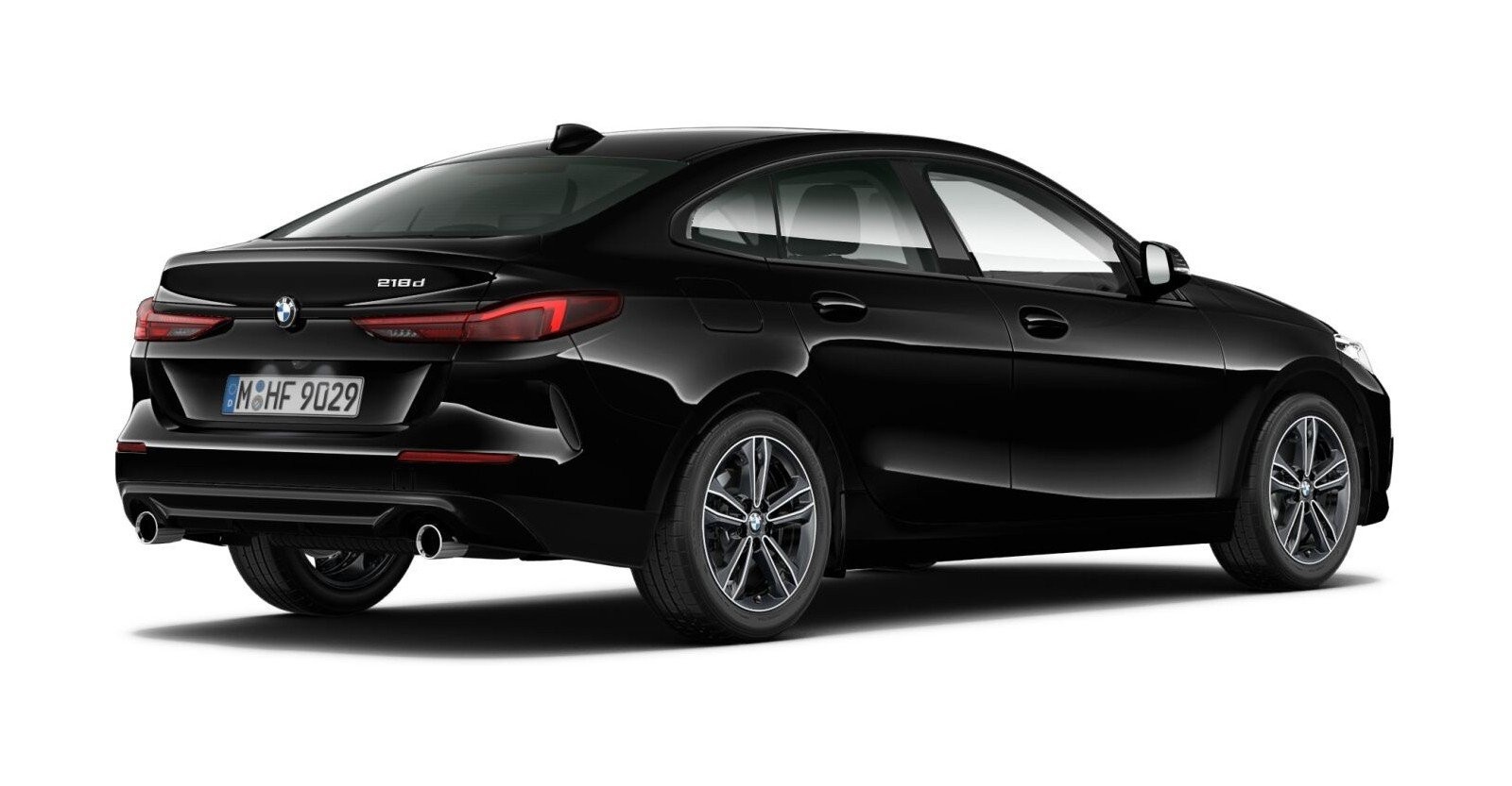 BMW BMW 2er in Schwarz von hinten