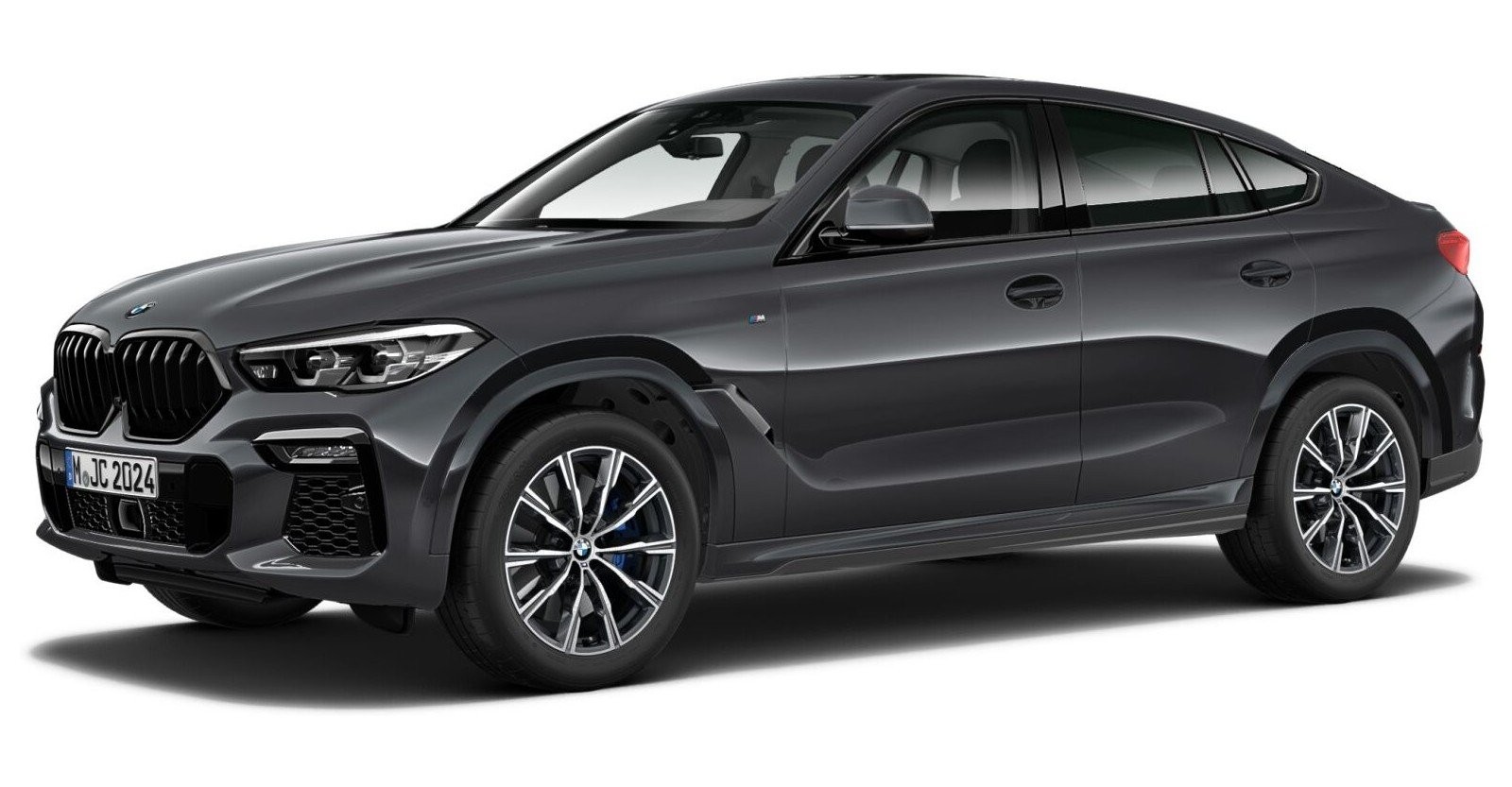 BMW X6 xDrive40d in Grau von vorne