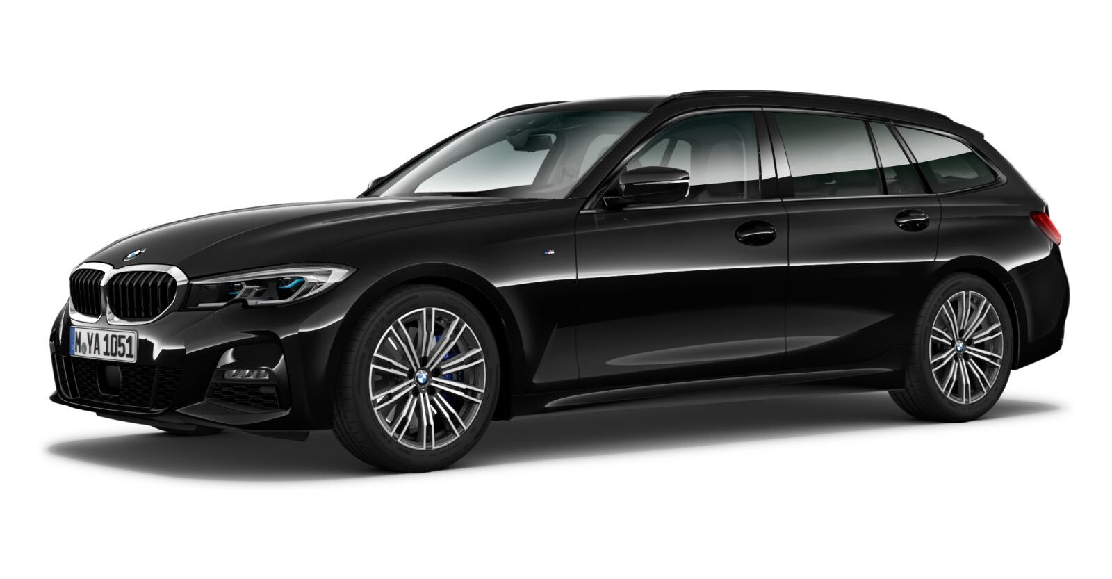 BMW BMW 3er in Schwarz von vorne BMW BMW 3er in Schwarz von vorne