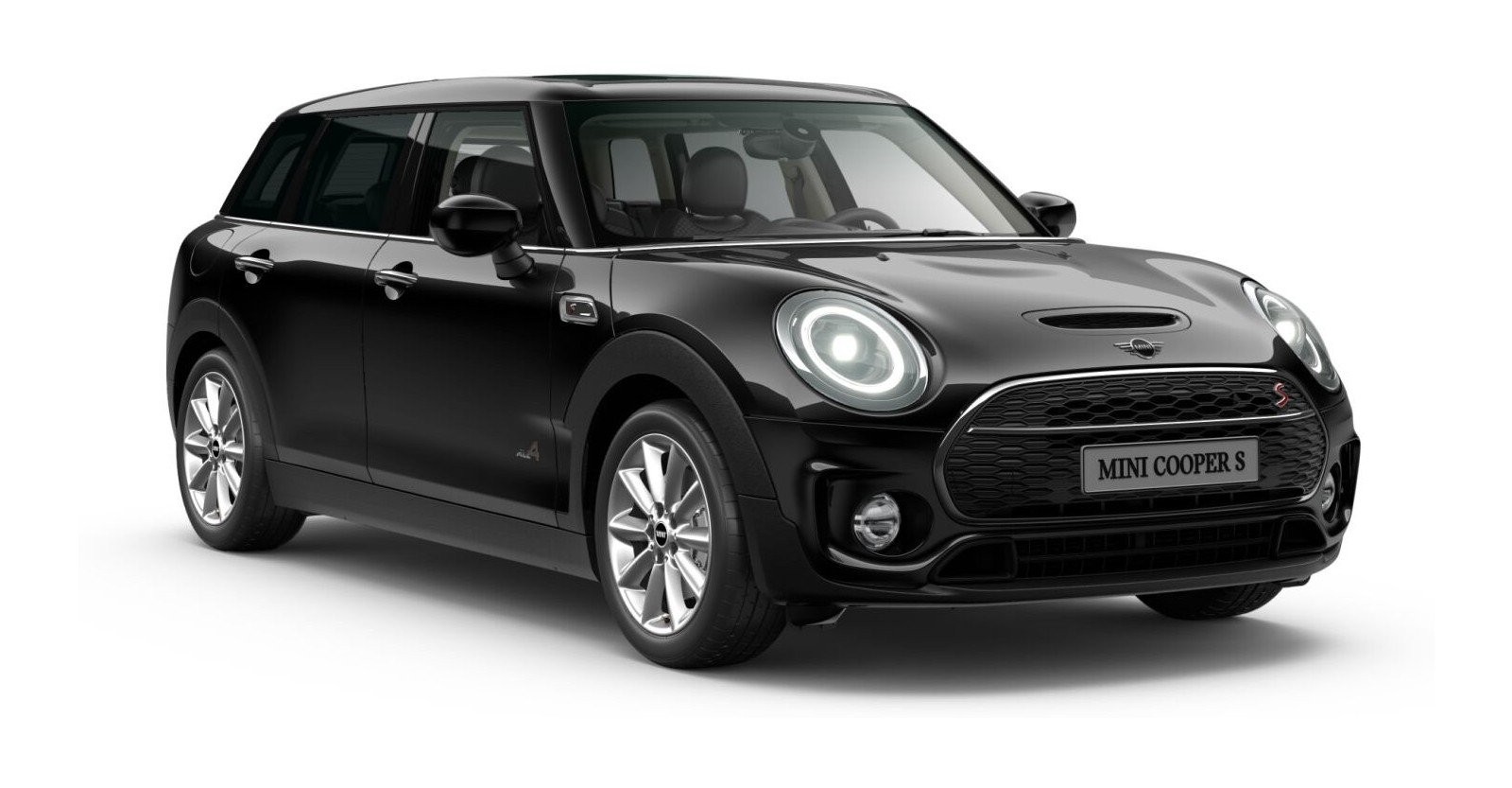 MINI Cooper S Clubman ALL4 in Schwarz von vorne MINI Cooper S Clubman ALL4 in Schwarz von vorne