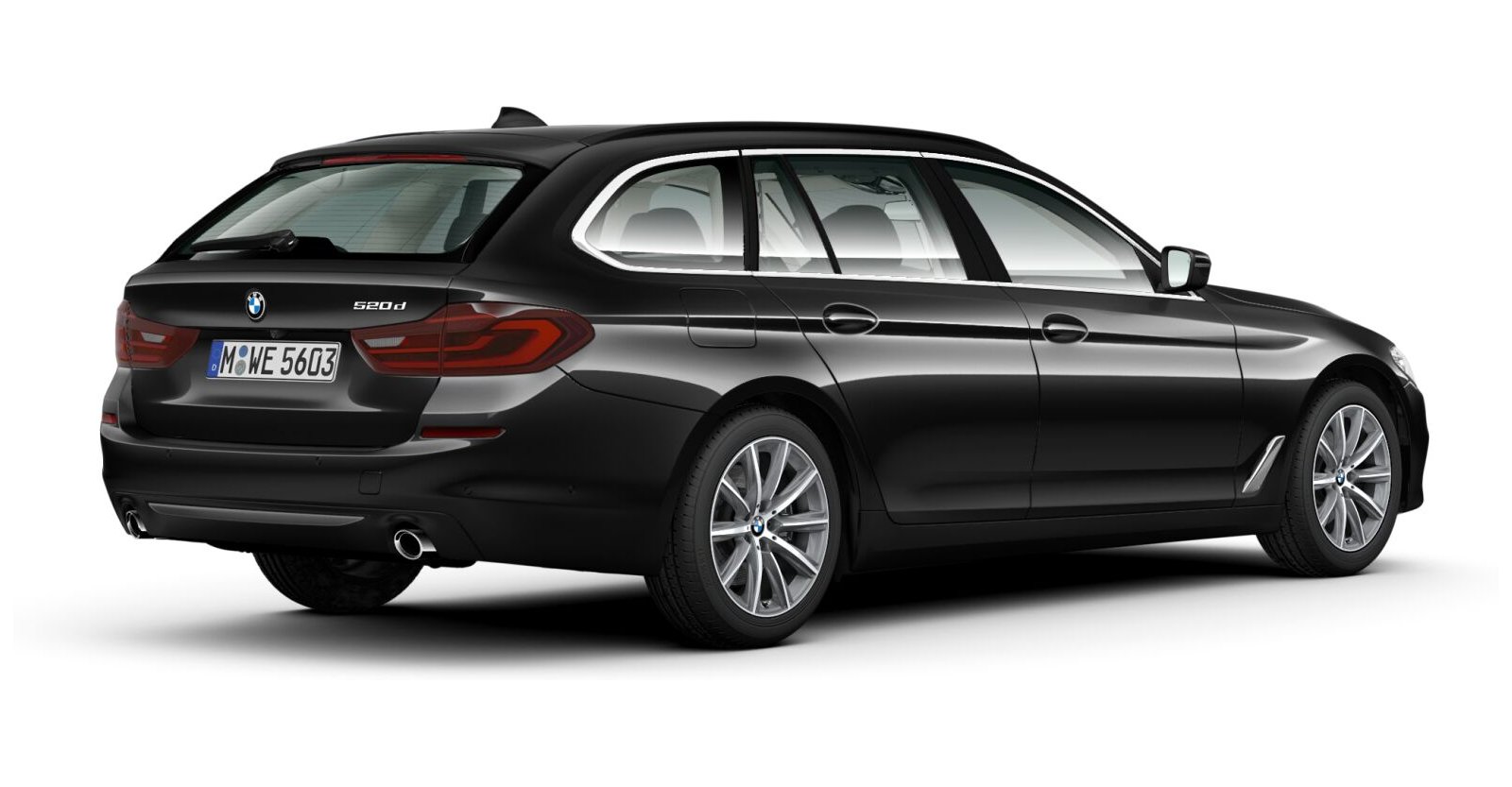 BMW BMW 5er in Schwarz von hinten BMW BMW 5er in Schwarz von hinten