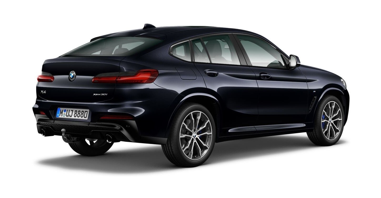 BMW BMW X in Schwarz von hinten
