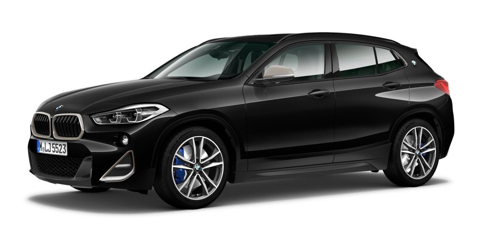 BMW X2 M35i in Schwarz von vorne