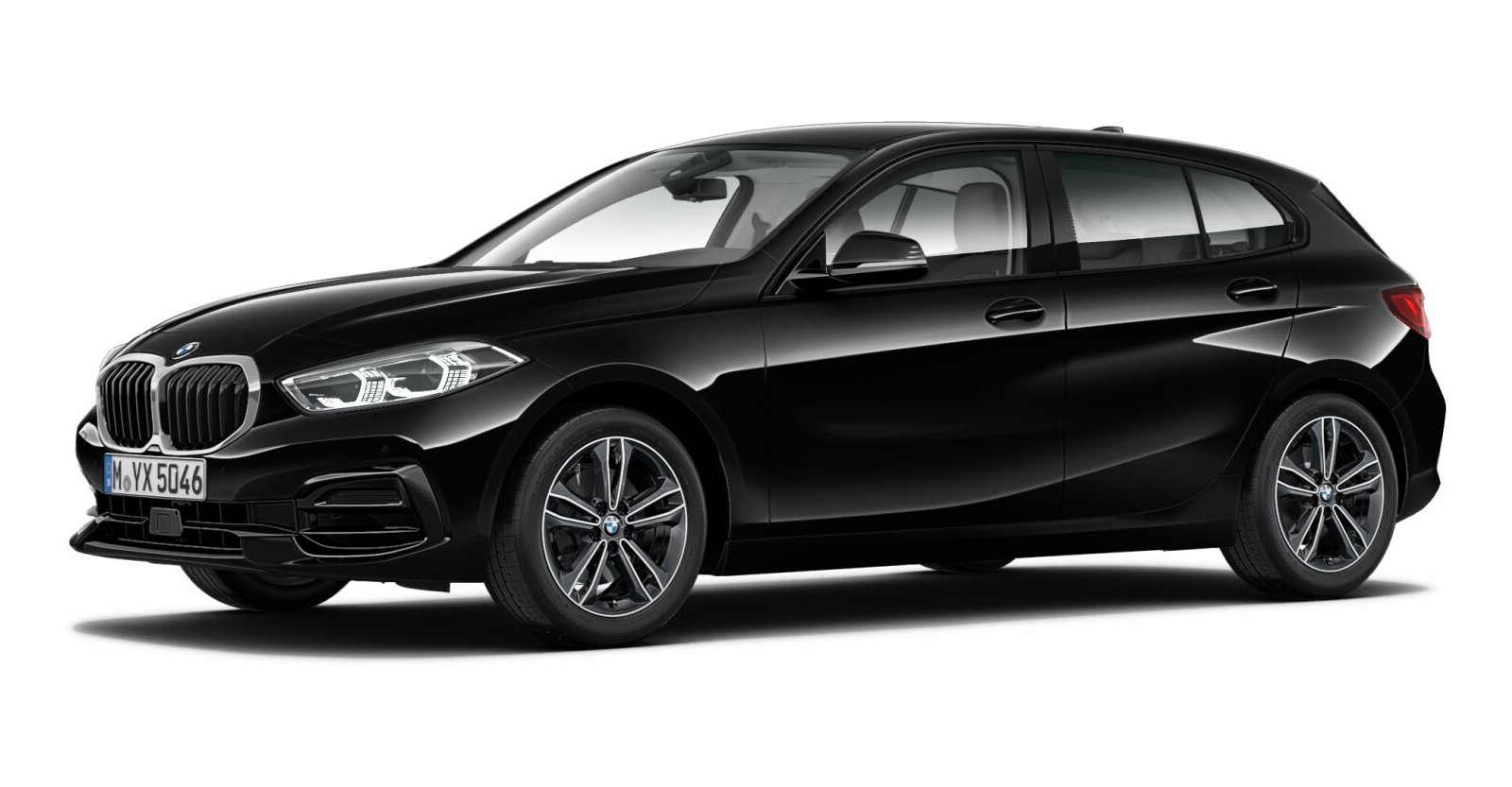 BMW BMW 1er in Schwarz von vorne BMW BMW 1er in Schwarz von vorne