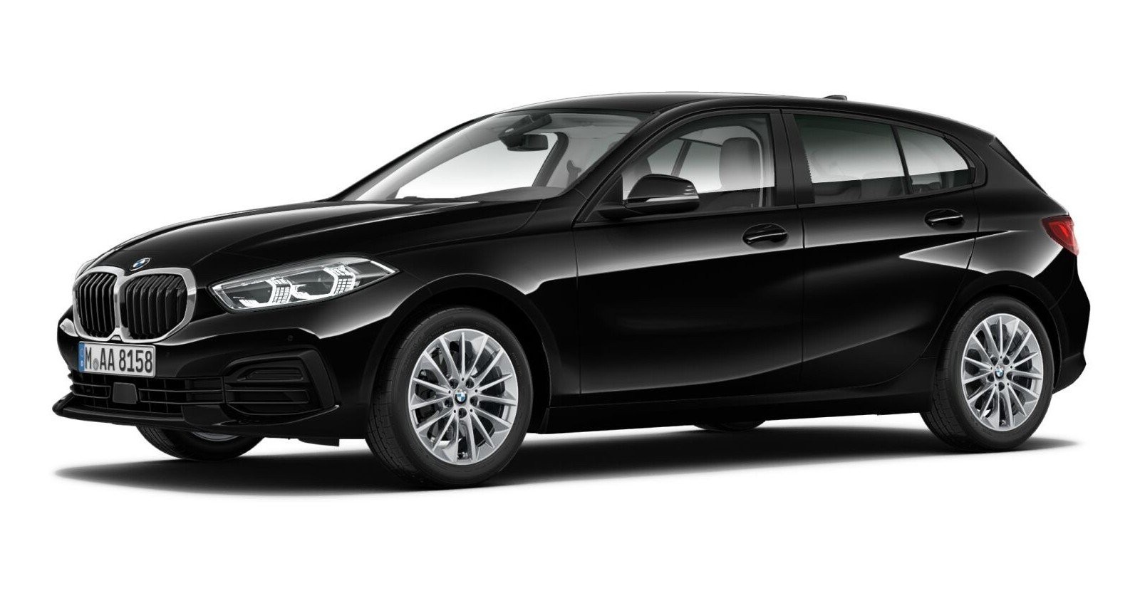 BMW BMW 1er in Schwarz von vorne BMW BMW 1er in Schwarz von vorne