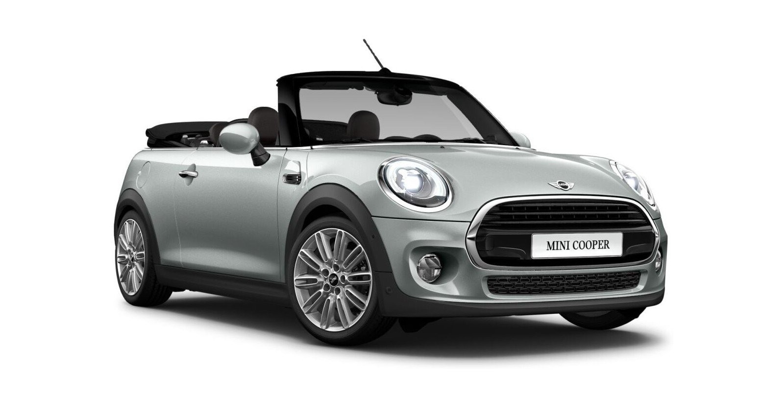 MINI Cooper Cabrio in Silber von vorne