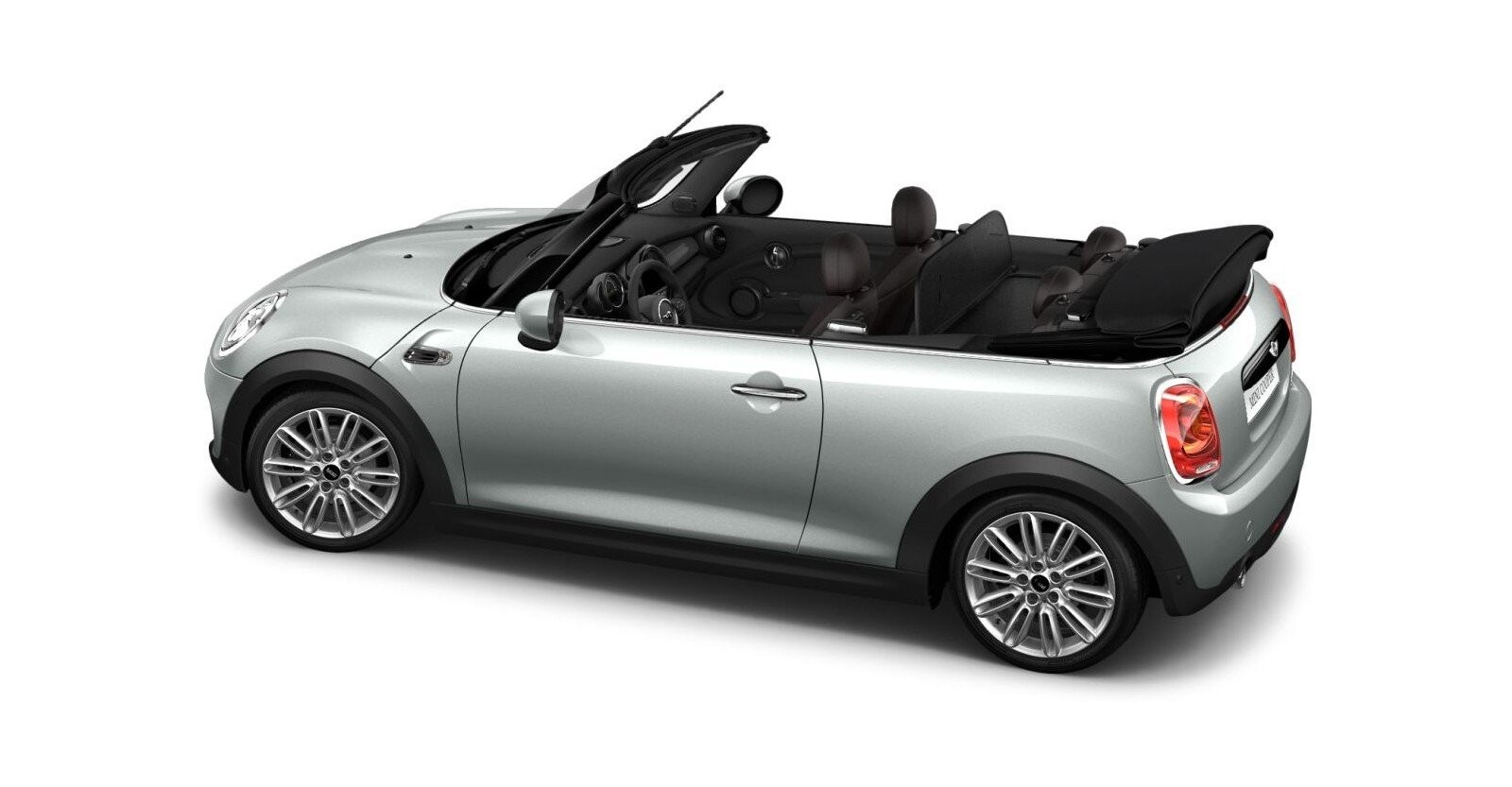 MINI MINI Cabrio in Silber von hinten
