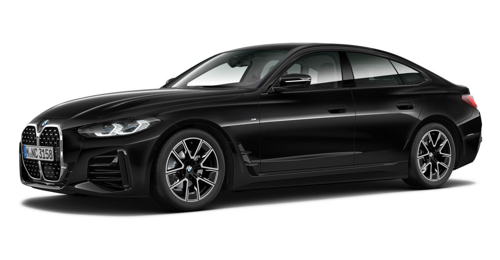 BMW 420d xDrive Gran Coupé in Schwarz von vorne BMW 420d xDrive Gran Coupé in Schwarz von vorne