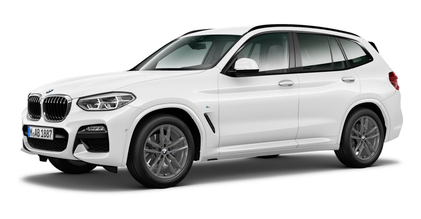 BMW X3 xDrive20d in Weiß von vorne