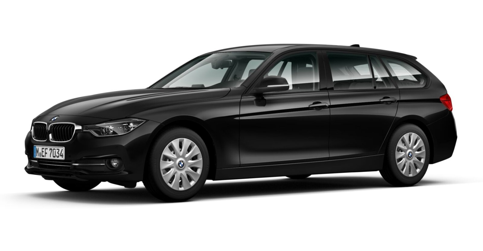 BMW BMW 3er in Schwarz von vorne BMW BMW 3er in Schwarz von vorne