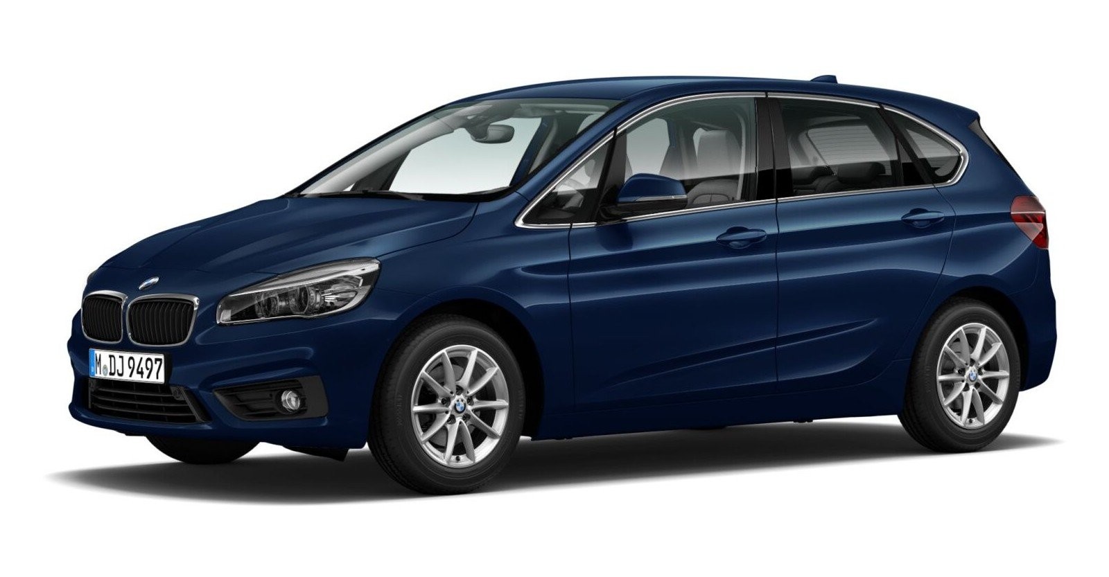 BMW 218i Active Tourer in Blau von vorne BMW 218i Active Tourer in Blau von vorne
