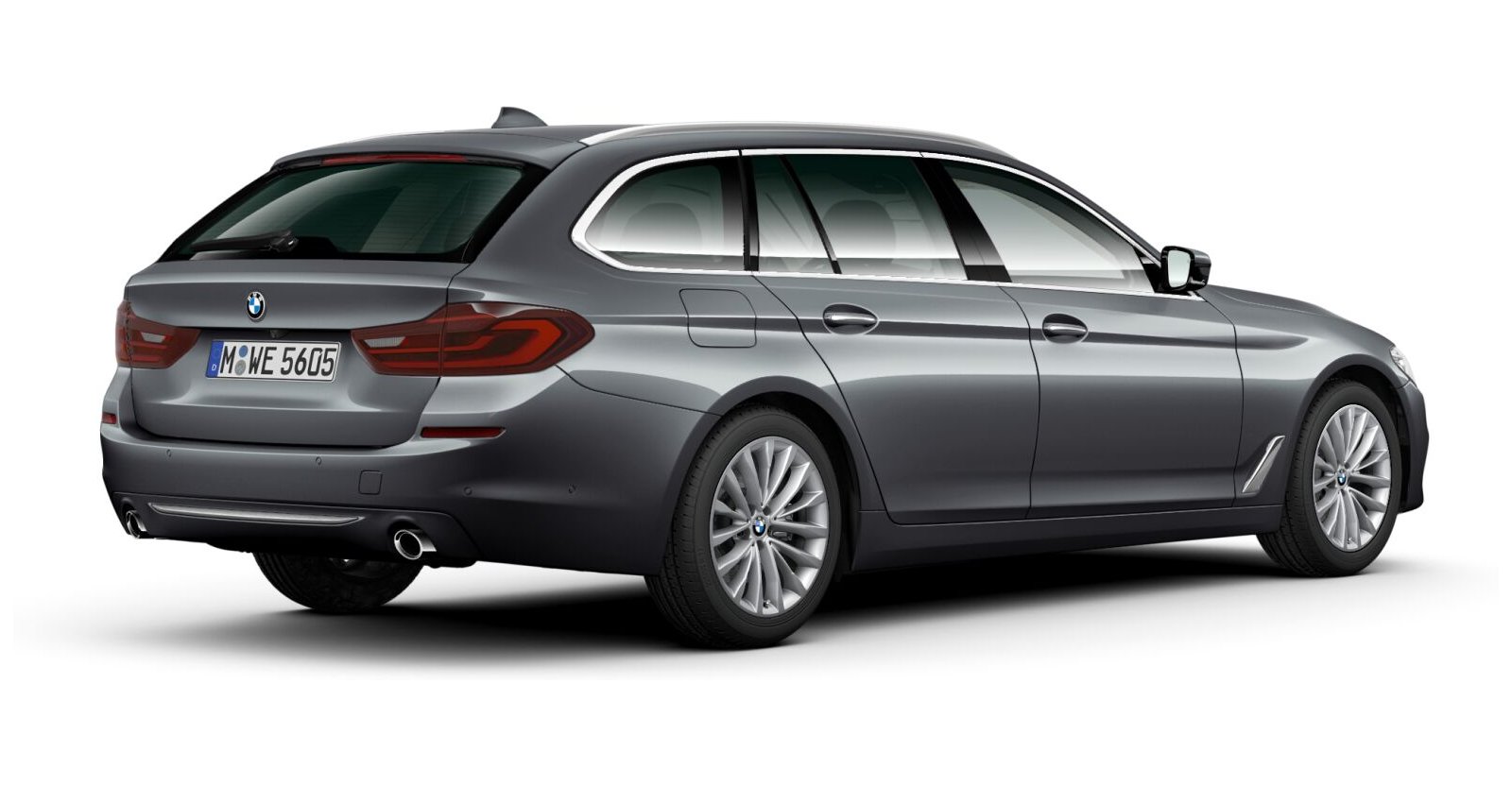 BMW BMW 5er in Grau von hinten BMW BMW 5er in Grau von hinten