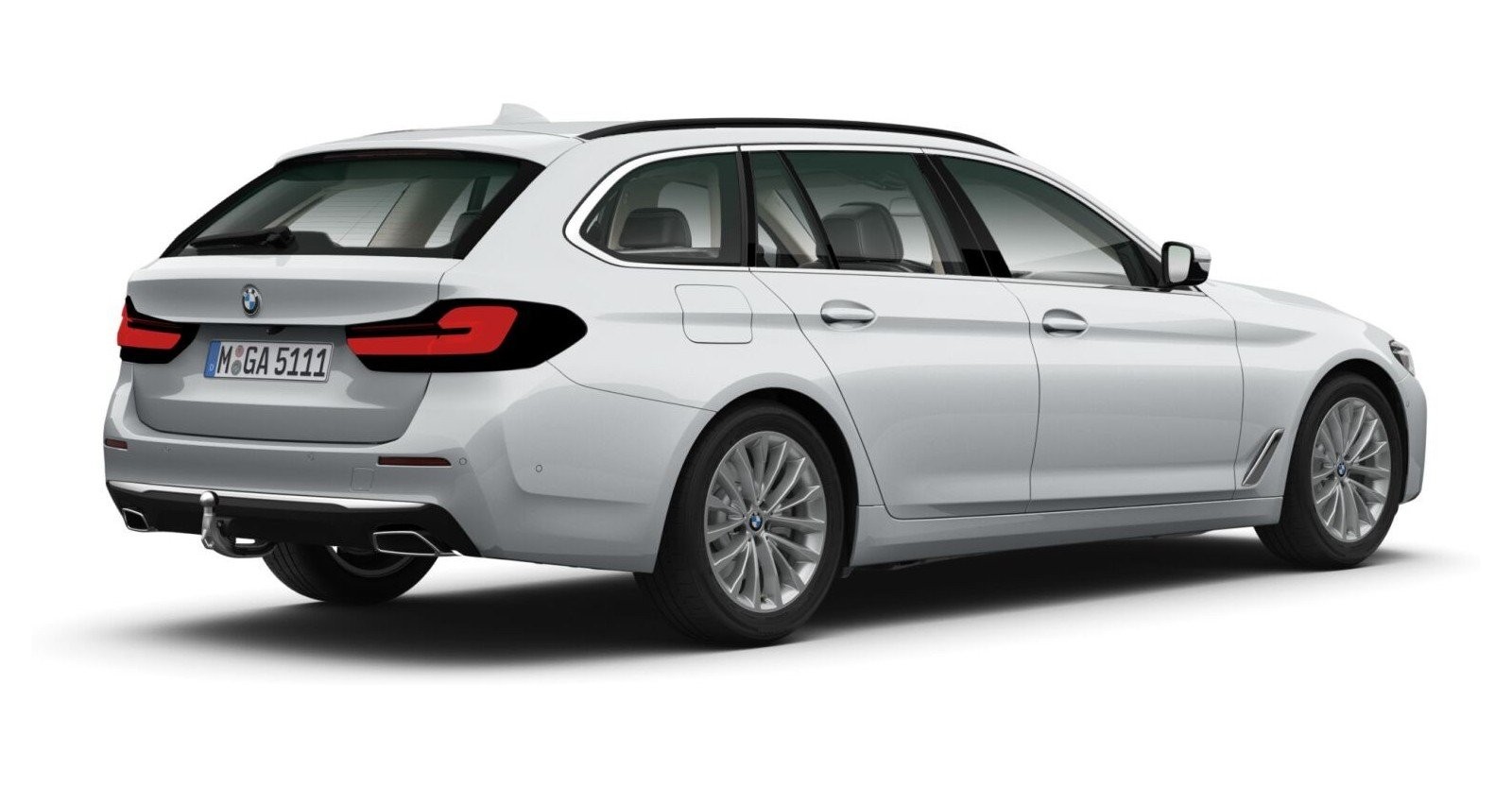BMW BMW 5er in Silber von hinten BMW BMW 5er in Silber von hinten