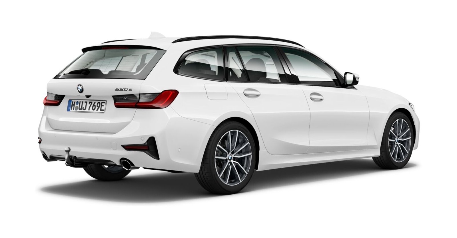 BMW BMW 3er in Weiß von hinten BMW BMW 3er in Weiß von hinten