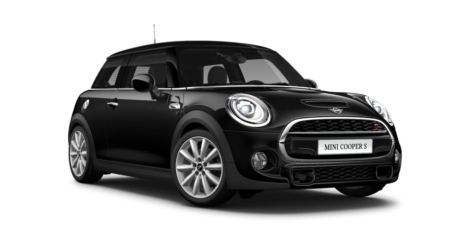 MINI Cooper S 3-Türer in Schwarz von vorne MINI Cooper S 3-Türer in Schwarz von vorne