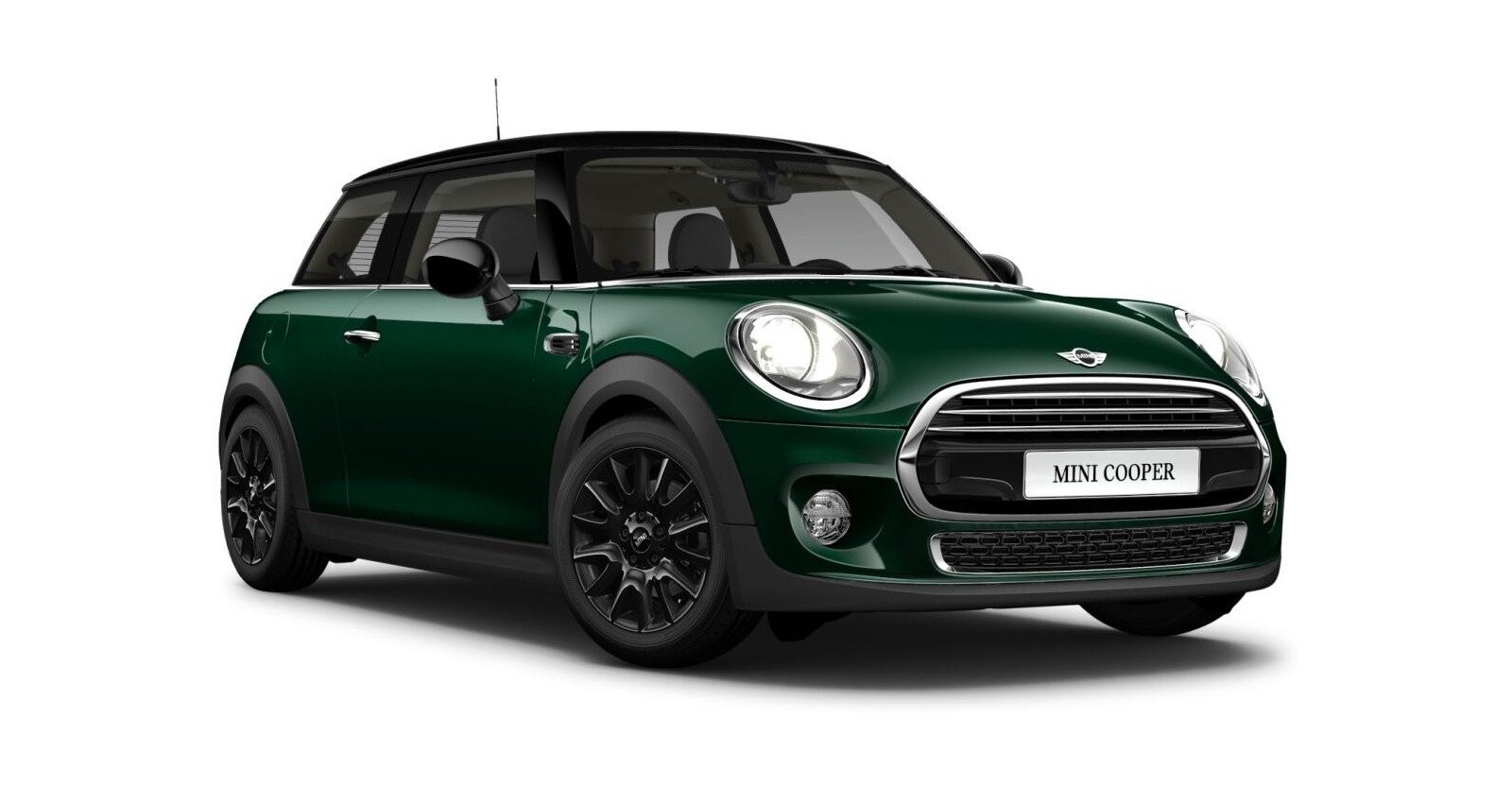 MINI Cooper 3-Türer in Grün von vorne