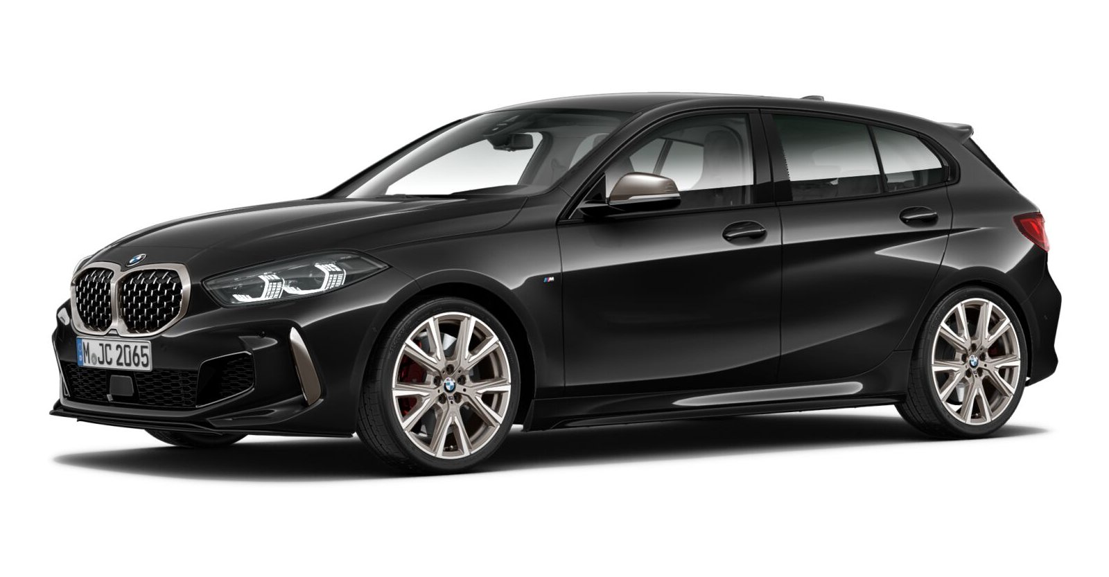 BMW BMW 1er in Schwarz von vorne BMW BMW 1er in Schwarz von vorne