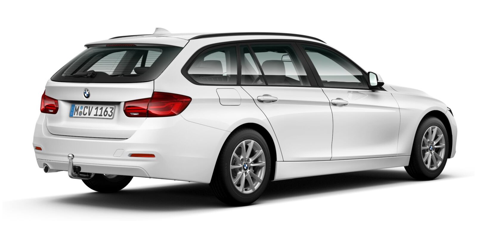 BMW BMW 3er in Weiß von hinten BMW BMW 3er in Weiß von hinten