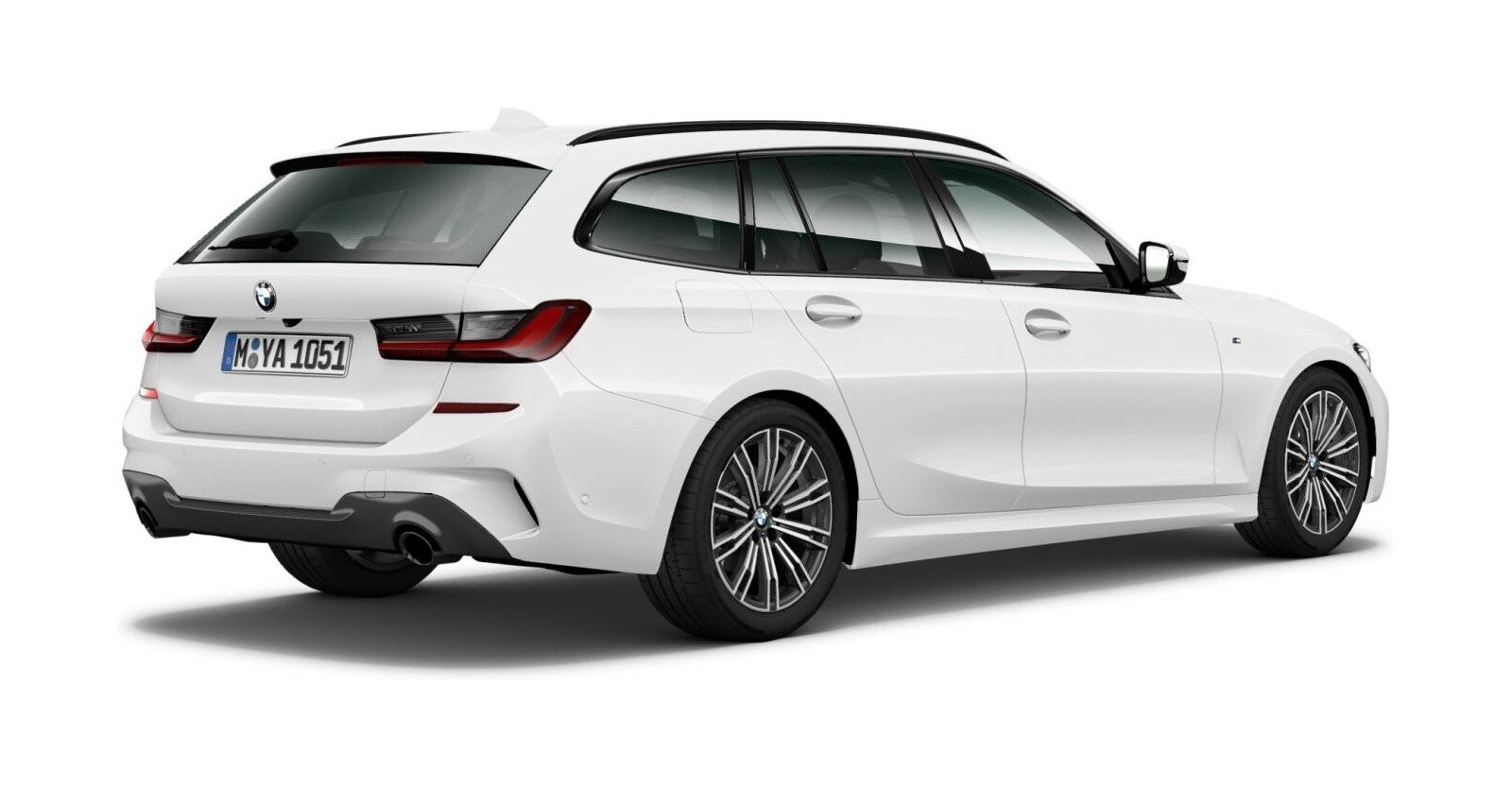 BMW BMW 3er in Weiß von hinten