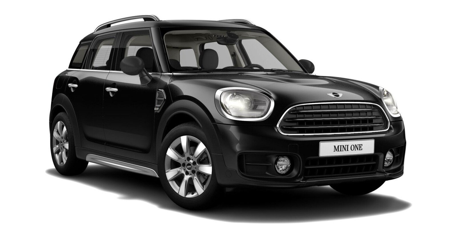 MINI One Countryman in Schwarz von vorne