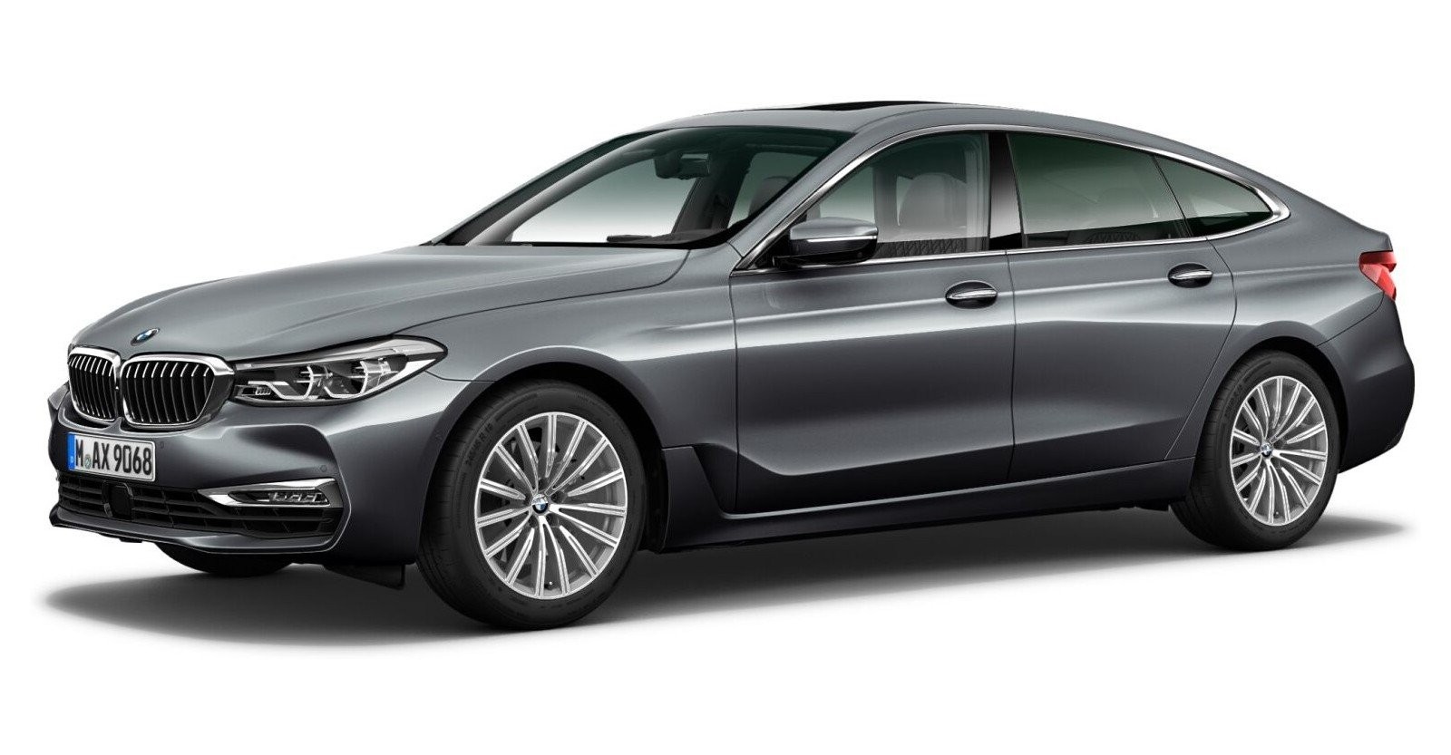 BMW 640d xDrive Gran Turismo in Grau von vorne