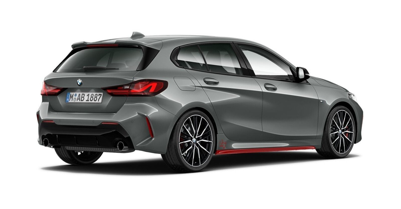 BMW BMW 1er in Grau von hinten